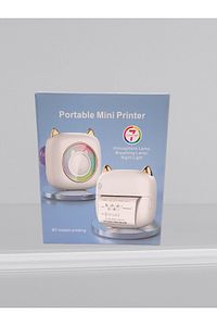 Mini Bluetooth Yazıcı,mini Yazıcı, Funprint 1 Adet Beyaz Rulo Kağıt, 3 Adet Renkli Kağıt Hediye. ürün fotoğrafı