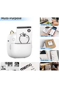 Mini Bluetooth Yazıcı,mini Yazıcı, Funprint 1 Adet Beyaz Rulo Kağıt, 3 Adet Renkli Kağıt Hediye. ürün fotoğrafı