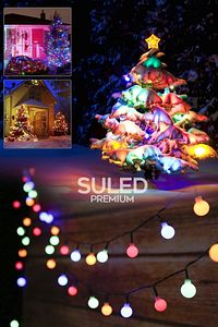 Dekoratif Top Led Solar Balkon Teras Ağaç Bahçe Aydınlatması 7 Metre 50 Rgb Su Geçirmez ürün fotoğrafı