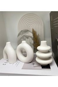 Minimal Vazo Set 3'lü Bohem Biblo Minyatür ürün fotoğrafı