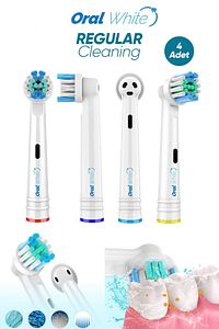 Regular Cleaning Oral-b Uyumlu 4 Adet Yedek başlık ürün fotoğrafı