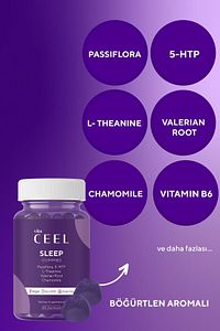 Uyku Döngüsüne Yardımcı Vegan Sleep Gummy Vitamin Passiflora, Vitamin B6, 5-  http, L-theanie ürün fotoğrafı