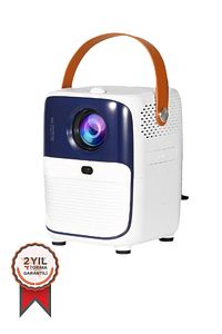 Beyaz T11 Projeksiyon Ev Sineması Bluetooth Wifi Akıllı Android Tv 1080p Hoparlör Smart 4k ürün fotoğrafı