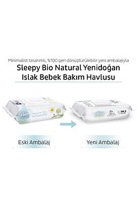 Bio Natural Yenidoğan Islak Bebek Bakım Havlusu 12x40 (480 YAPRAK) ürün fotoğrafı