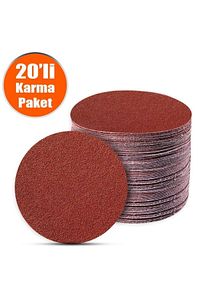 20 Adet Cırt Zımpara Kağıdı El Zımparaları Seti 115 Mm Avuç Içi Spiral Taşlama Karma Paket ürün fotoğrafı