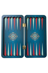 Mini Tavla Seyahat Geometrik Tavla Cep Tavla 24x24 cm - Renkli Tasarım - Backgammon ürün fotoğrafı