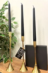 3 Lü Topuklu Gold Şamdan Mumluk Dekoratif Mumluk Ayak Ev Dekorasyon ürün fotoğrafı