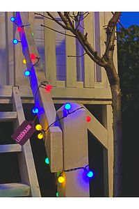 50 Led 7 Metre Renkli Solar Led Işık Güneş Enerjili Bahçe Teras Balkon Ağaç Aydınlatması Lambası ürün fotoğrafı