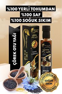 Soğuk Sıkım Çörekotu ( Çörek Otu) Yağı 250 ml %100 Saf % 100 Yerli Tohum ürün fotoğrafı