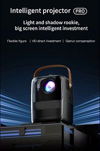 Beyaz T11 Projeksiyon Ev Sineması Bluetooth Wifi Akıllı Android Tv 1080p Hoparlör Smart 4k ürün fotoğrafı