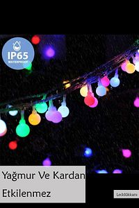 50 Led 7 Metre Solar Renkli Led Işık Güneş Enerjili Bahçe Teras Balkon Ağaç Lambası Aydınlatması ürün fotoğrafı