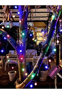 50 Led 7 Metre Renkli Solar Led Işık Güneş Enerjili Bahçe Teras Balkon Ağaç Aydınlatması Lambası ürün fotoğrafı