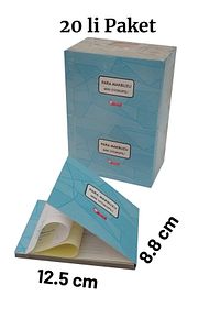 A6 Otokopili 2 Nüsha (MİNİ-CEP TİPİ) Para Makbuzu (20 Lİ PAKET) ürün fotoğrafı