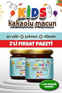 Kids Çocuklar için Özel Kakaolu, Arı sütlü, Vitaminli, İştah Açıcı, Kilo-Aldırıcı, Macun 2li Set ürün fotoğrafı