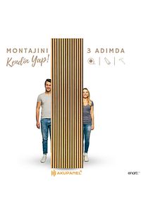 Mod14 60x245 Cm Meşe Renk Akustik Ahşap Duvar Paneli ürün fotoğrafı