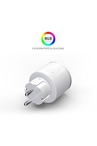 Tekli RGB Işıklı Akım Korumalı Akıllı Wifi Priz Ses ve Uygulama Asistan Kontrol Priz Uyumlu ürün fotoğrafı