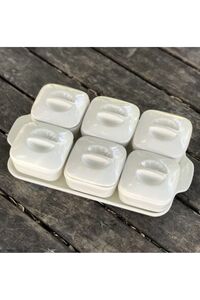 Tepsili Lüks Porselen 6'lı Kapaklı Kavaltılık Seti&kahvaltılık Set ürün fotoğrafı