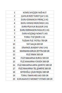 Komili Ayçiçek Yağı 4 Lt Kumanya Ramazan Paketi Erzak Kolisi 20 Parça ürün fotoğrafı