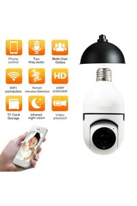 Akıllı Ampul Wifi Kamera Ev Gözetim Ip Kamera Gece Görüş Alarmı ürün fotoğrafı