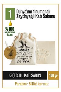 Doğal Keçi Sütü Ve Zeytinyağlı Katı Sabun Keçi Sütlü El Sabunu Yoğun Nemlendirici Kese Hediye 150 Gr ürün fotoğrafı