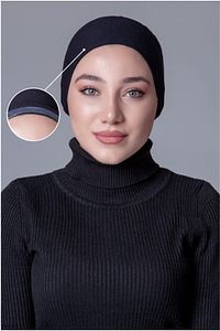 Siyah Likralı Kaymayan ( Kaymaz ) Bone ürün fotoğrafı