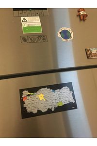 Gez Kazı Magnet Türkiye Haritası-siyah Zeminli- Küçük Boy - Kazınabilir Harita - Gezkazı - Kazınan ürün fotoğrafı
