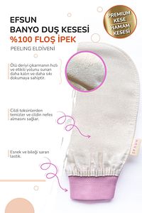 Banyo Duş Kesesi Peeling Eldiveni %100 Floş Ipek Kadınlar Için, Premium Kese, Hamam Kesesi,pembe ürün fotoğrafı