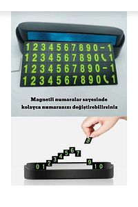 Araç Içi Telefon Numarası Bırakma Numaratör Parkmatik Araba Parktel Numaramatik ürün fotoğrafı