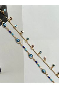 Nazar Boncuklu Çelik Halhal ürün fotoğrafı