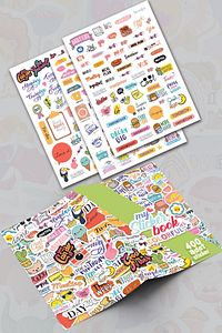 Rengarenk Sticker Book-400 Adet Etiket Kitabı - Sticker Seti ürün fotoğrafı