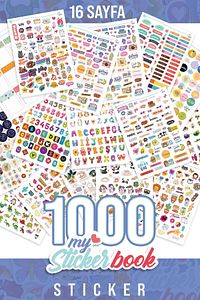 My Sticker Book , Etiket Kitabı , 1000 Adet Sticker , 16 Sayfa ( A5 Boyut) ürün fotoğrafı