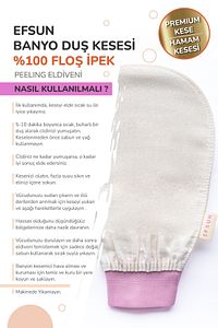 Banyo Duş Kesesi Peeling Eldiveni %100 Floş Ipek Kadınlar Için, Premium Kese, Hamam Kesesi,pembe ürün fotoğrafı