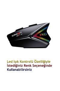 Motosiklet Kask Interkom Intercom Bluetooth Kulaklık Mikrofon Seti Cmmk-01 ürün fotoğrafı