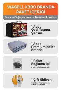 Fiat Egea Sedan ile Uyumlu X300 PRO Araba Brandası Miflonlu Branda Oto Çadır Örtü ürün fotoğrafı