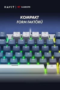 Gamenote Kb884L Rgb Mekanik Türkçe Klavye 1.06inç Tft-lcd Ekran - Red Switch ürün fotoğrafı