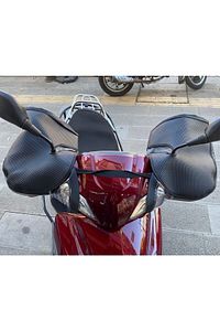 Motosiklet Ellik Koruma Scooter Model Gri Leflektör ürün fotoğrafı