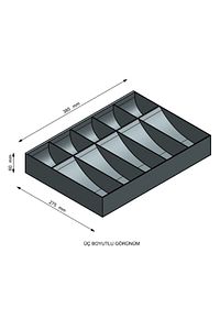 Komple Metal Rampalı Kırılmaz 10 Bölmeli Çekmece Ici Para Düzenleyici Para Cekmecesi ürün fotoğrafı