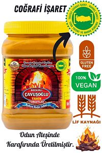 Odun Ateşinde Kepeksiz Bozkır Tahini 930g+ Üzüm Pekmezi 1000g ürün fotoğrafı