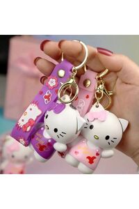 Hello Kitty görünümlü anahtarlık rüzgar geçirmez gazlı çakmak ürün fotoğrafı