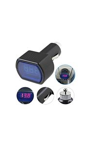 12 24v Dijital Oto Araç Çakmaklık Akü Volt Ölçer Akü Voltmetre ürün fotoğrafı