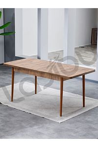 Manolya Atlantik Çam 80x130 Açılabilir Yemek Masası, Yemek Masa Takımı, 6 Kişilik Masa Sandalye ürün fotoğrafı
