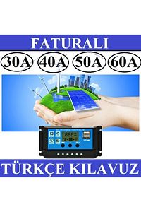 30a Güneş Solar Paneli Akü Şarj Kontrol Cihazı 12v-24v Kontrol Cihazı Akü Şarj Regülatör ürün fotoğrafı