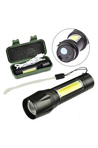 Ultra Güçlü 2500 Lumen 5w Cob Led Usb Şarjlı El Feneri Avcılık Feneri Kamp Feneri ürün fotoğrafı