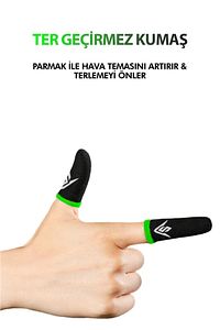 E-spor Mobil Oyun Parmak Eldivenleri Ultra Iletken Karbon Fiber Kumaş - 1 Çift - 2 Parmaklık ürün fotoğrafı