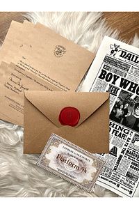 Harry Potter Özel Sihir Set Hogwarts Bina Seçimi Sonuç Kartı - Mektup - Platform 9 3/4 Bilet ürün fotoğrafı