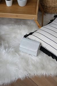 Kadın Gümüş Mini Portföy Abiye Çanta ürün fotoğrafı