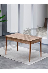 Manolya Atlantik Çam 80x130 Açılabilir Yemek Masası, Yemek Masa Takımı, 6 Kişilik Masa Sandalye ürün fotoğrafı