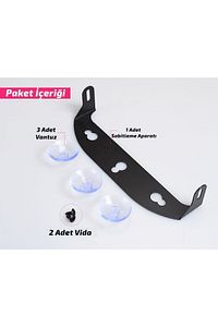 S6 Polis Çakar Lamba Cam Içi Vantuzlu 6 Led Kırmızı Mavi Çakmaklık Girişli 12 Mod Polis Lamba ürün fotoğrafı