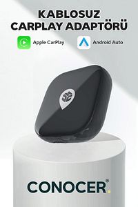 Apple Iphone Ios Ve Android Auto Uyumlu Kablosuz Carplay Adaptörü Wireless Carplay Çevirici ürün fotoğrafı