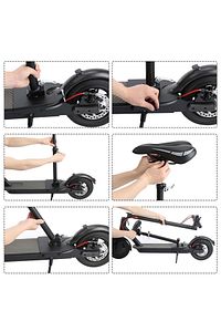 Elektrikli Scooter Koltuğu Katlanır Suspansiyonlu Sele Siyah Koltuk ürün fotoğrafı